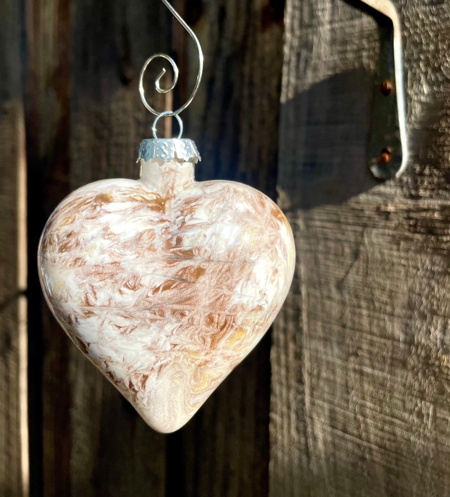 Brown Sugar - Hand Painted Glass Baubles