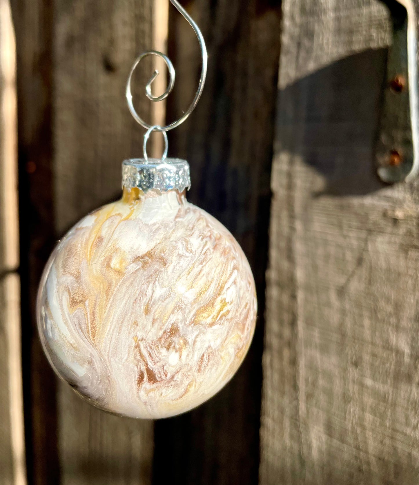 Brown Sugar - Hand Painted Glass Baubles