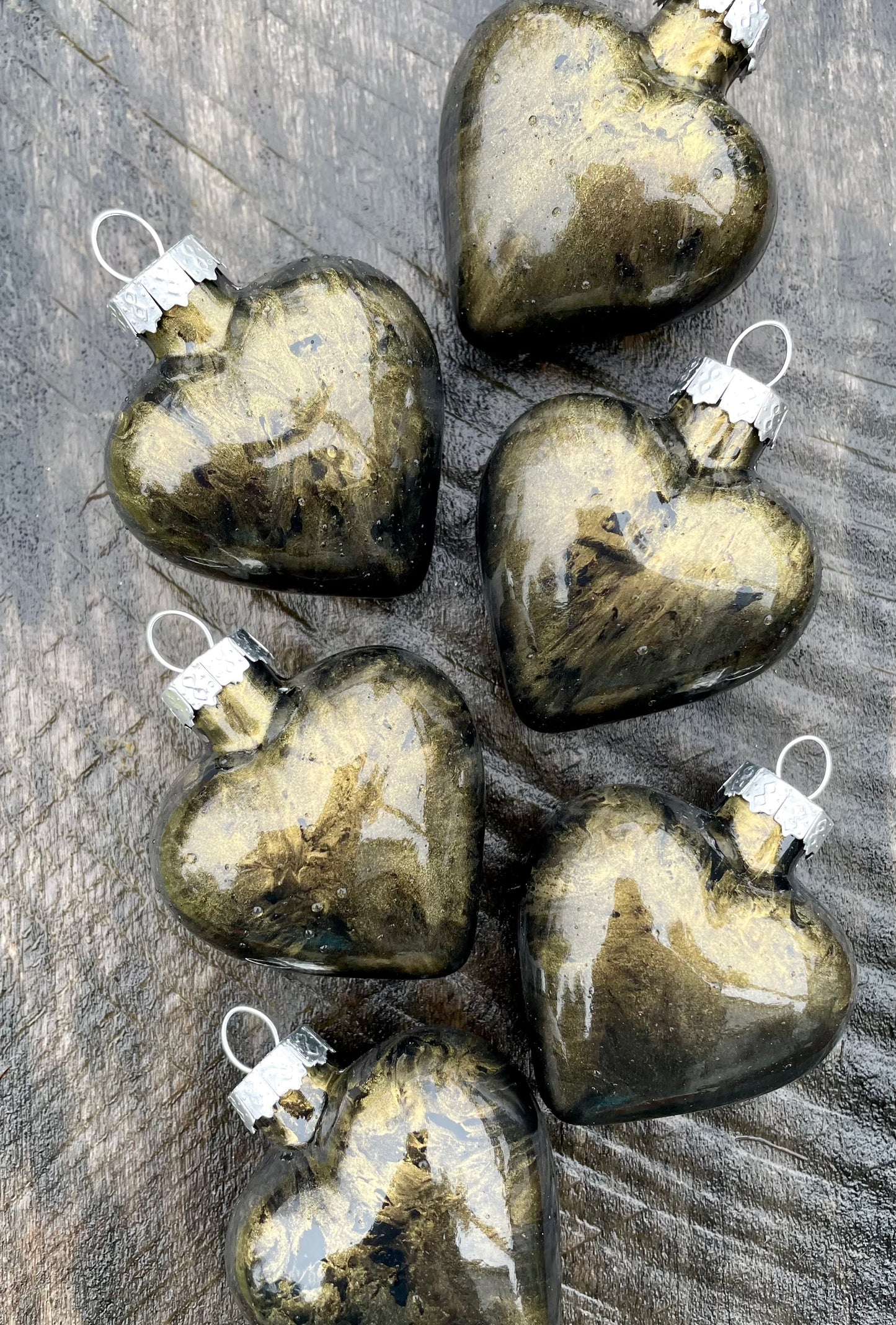 Cricket - Hand Painted Mini Glass Hearts