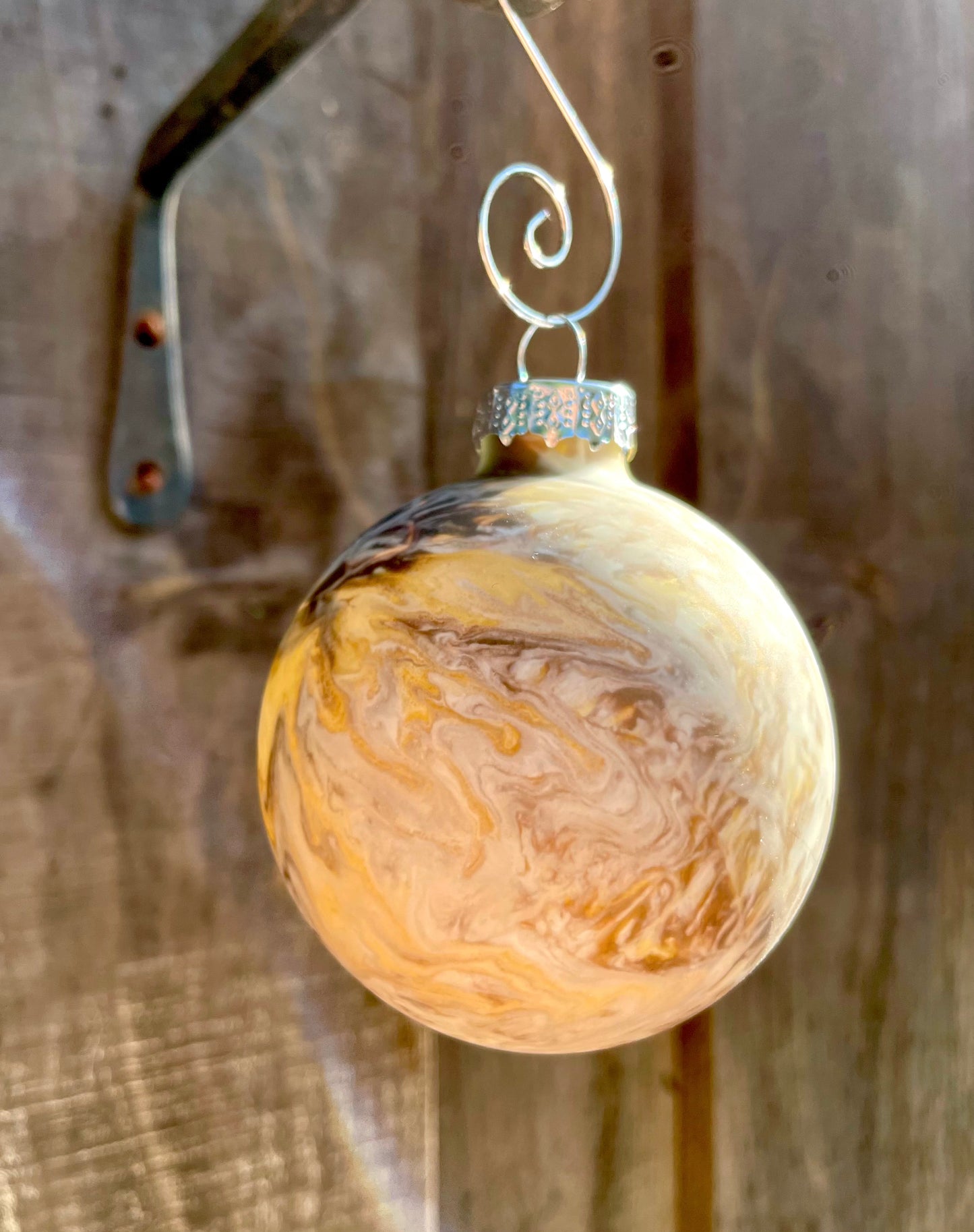 Limited Edition Frosted Glass - Hand Painted Glass Baubles