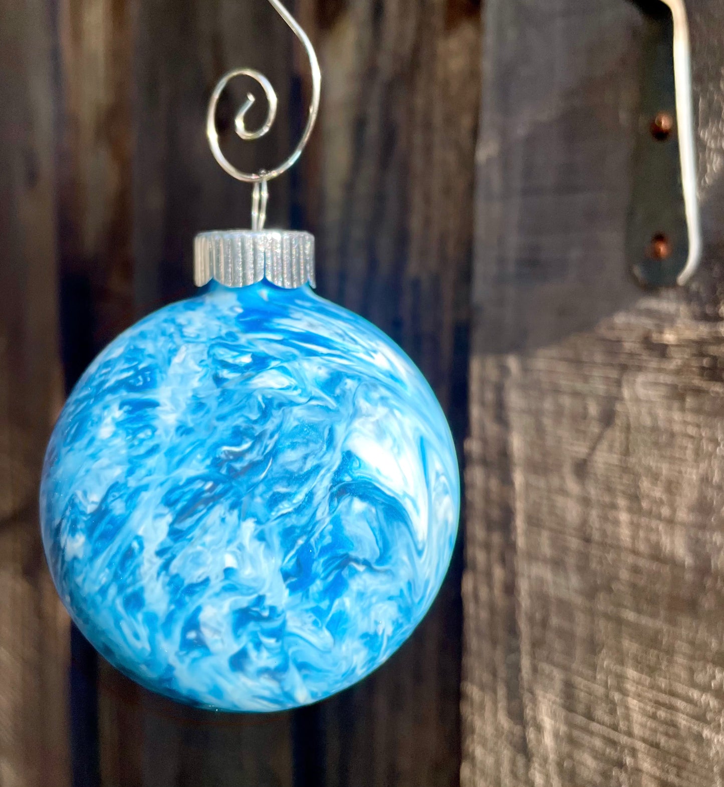 Limited Edition Frosted Glass - Hand Painted Glass Baubles