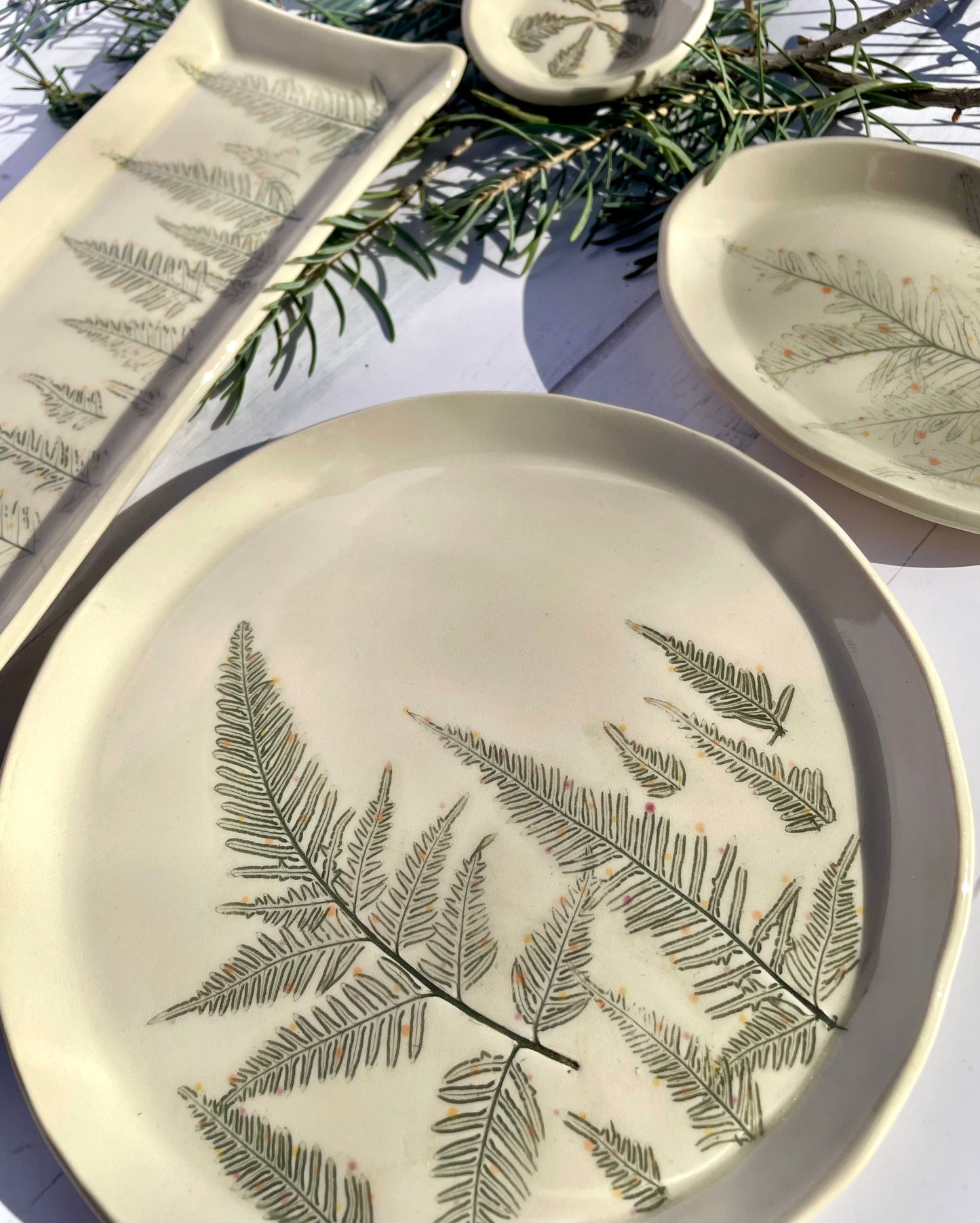 Holiday Fern Platters