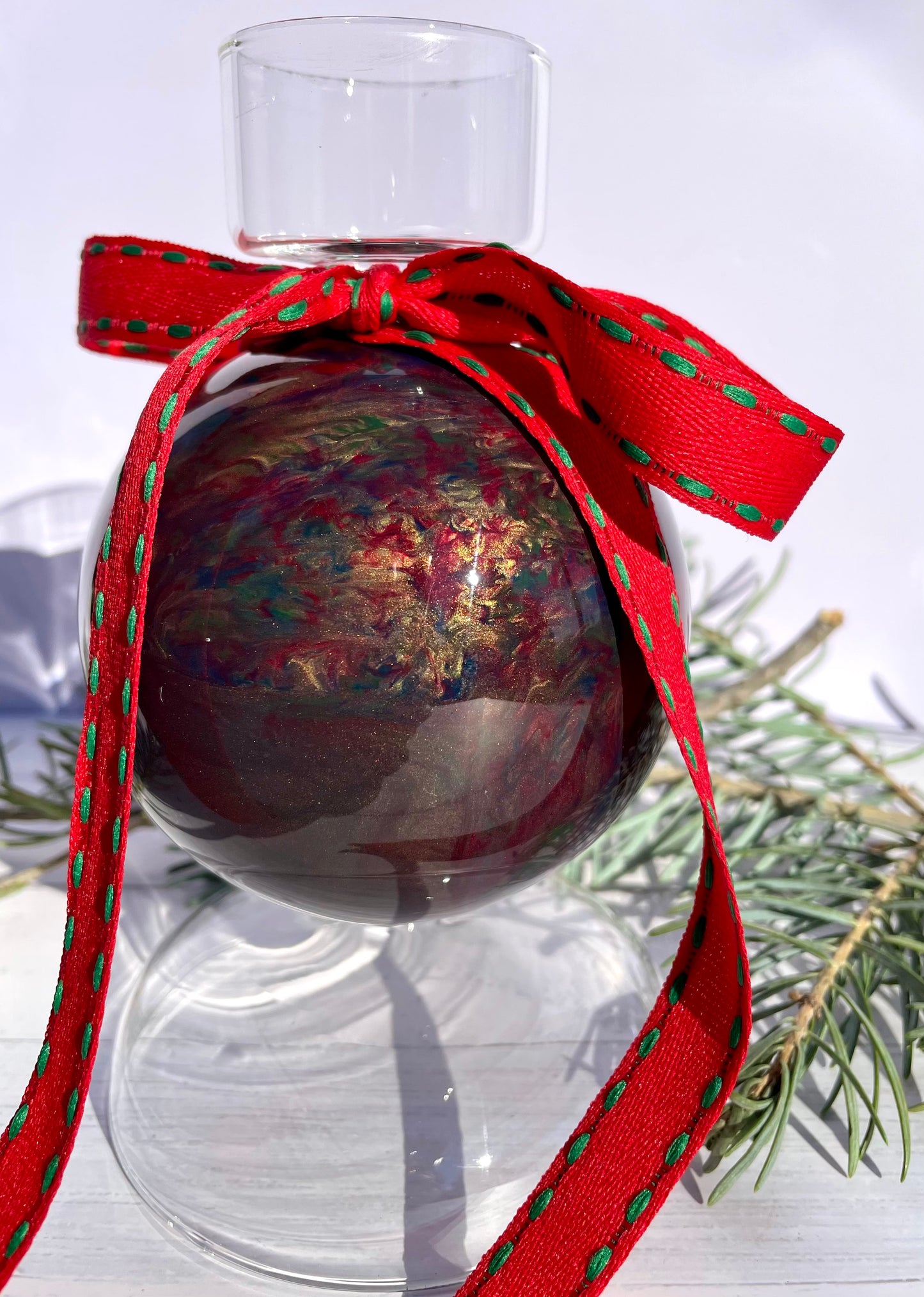 Hand Painted Glass Tea Light Holders