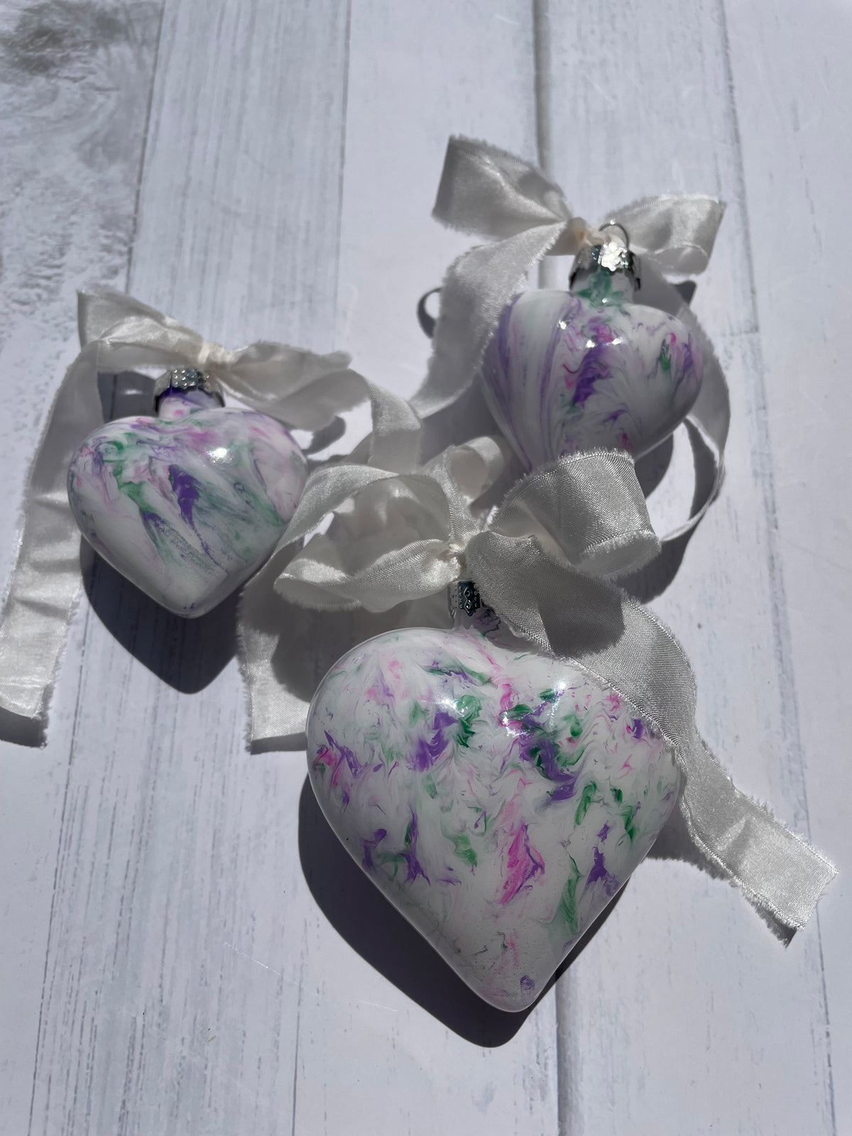 Spring Fling - Hand Painted Glass Baubles