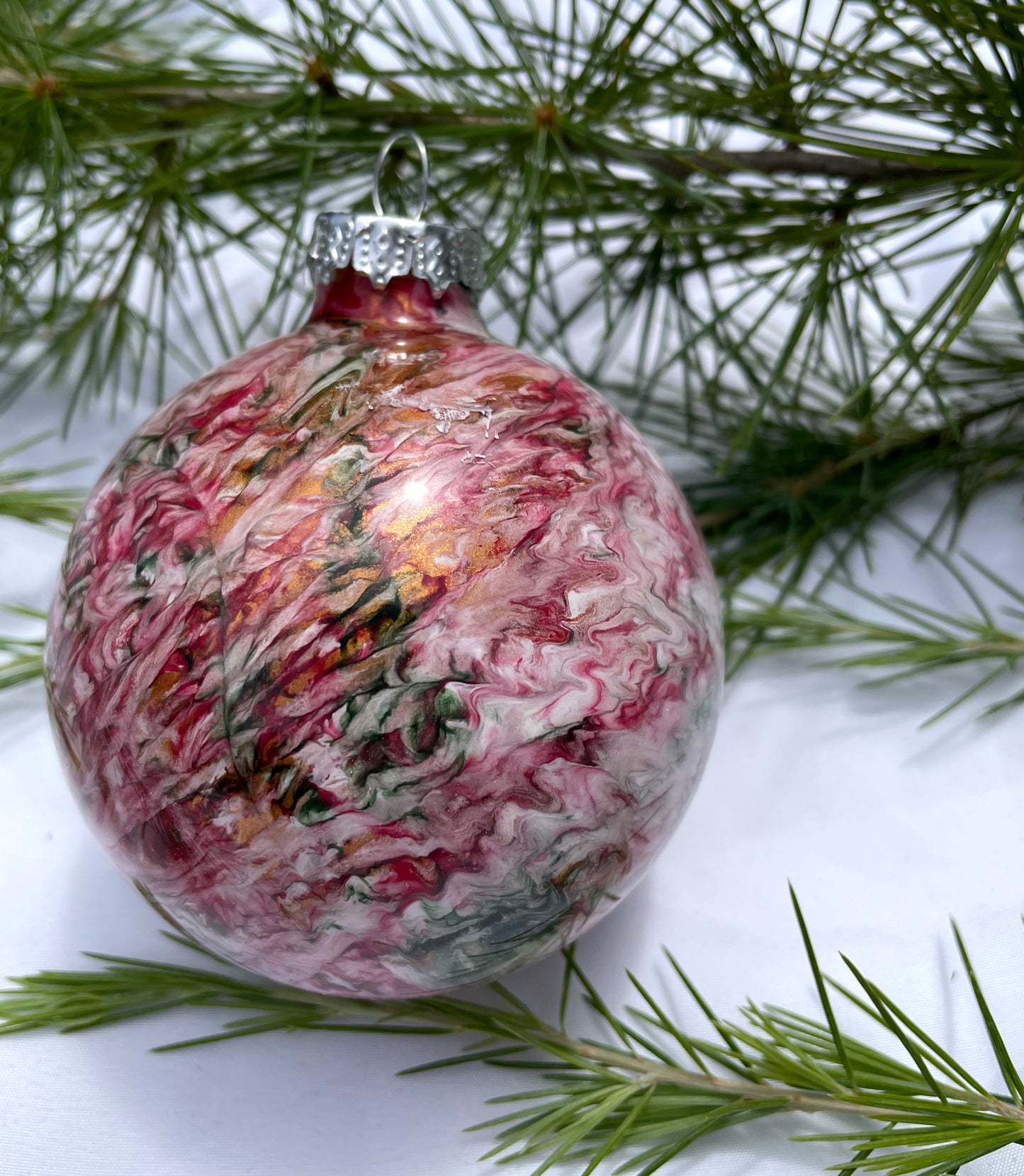Modern Christmas - Hand Painted Glass Baubles