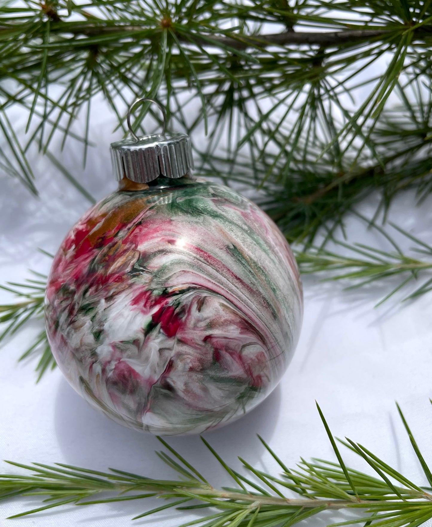 Modern Christmas - Hand Painted Glass Baubles