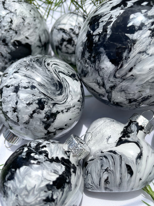 Othello - Hand Painted Glass Baubles