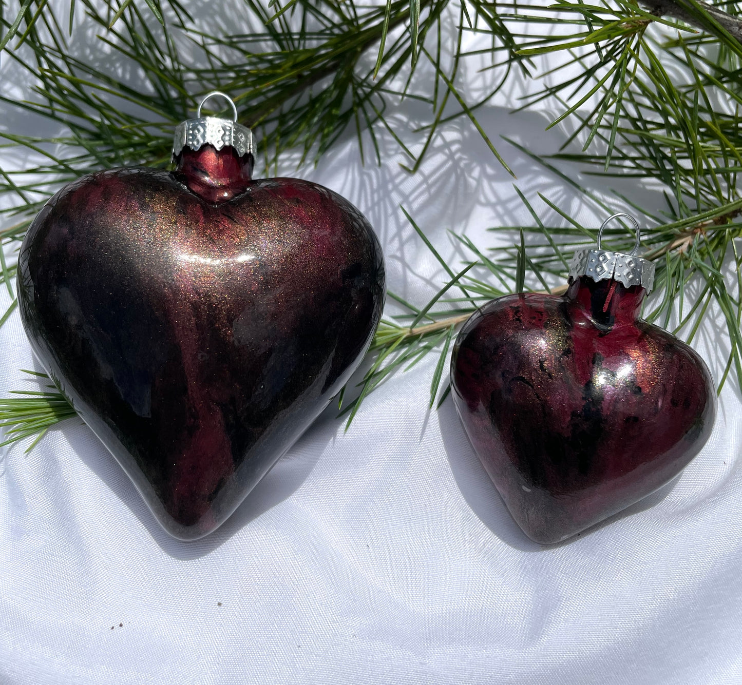 Red Wine Supernova - Hand Painted Glass Baubles