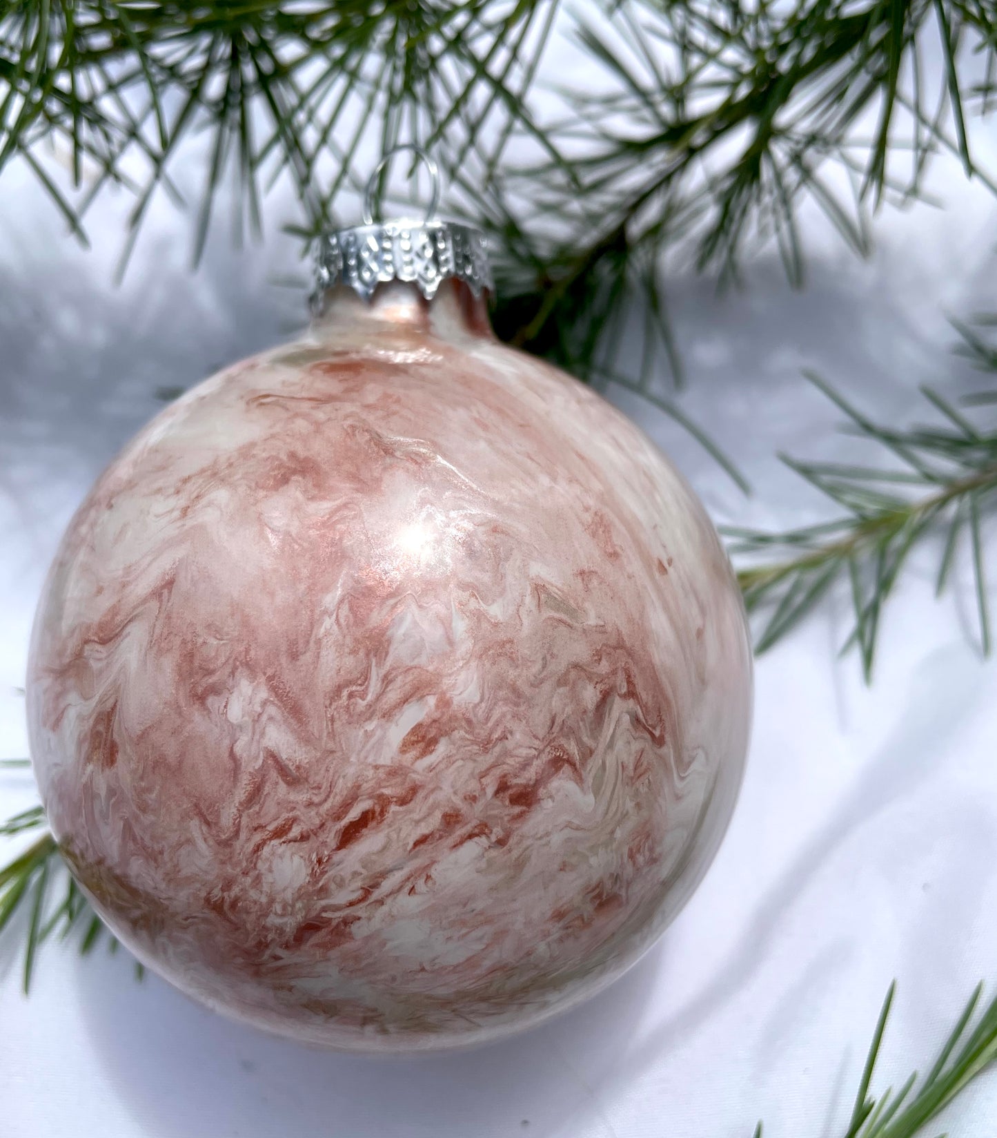 Rose All Day - Hand Painted Glass Baubles