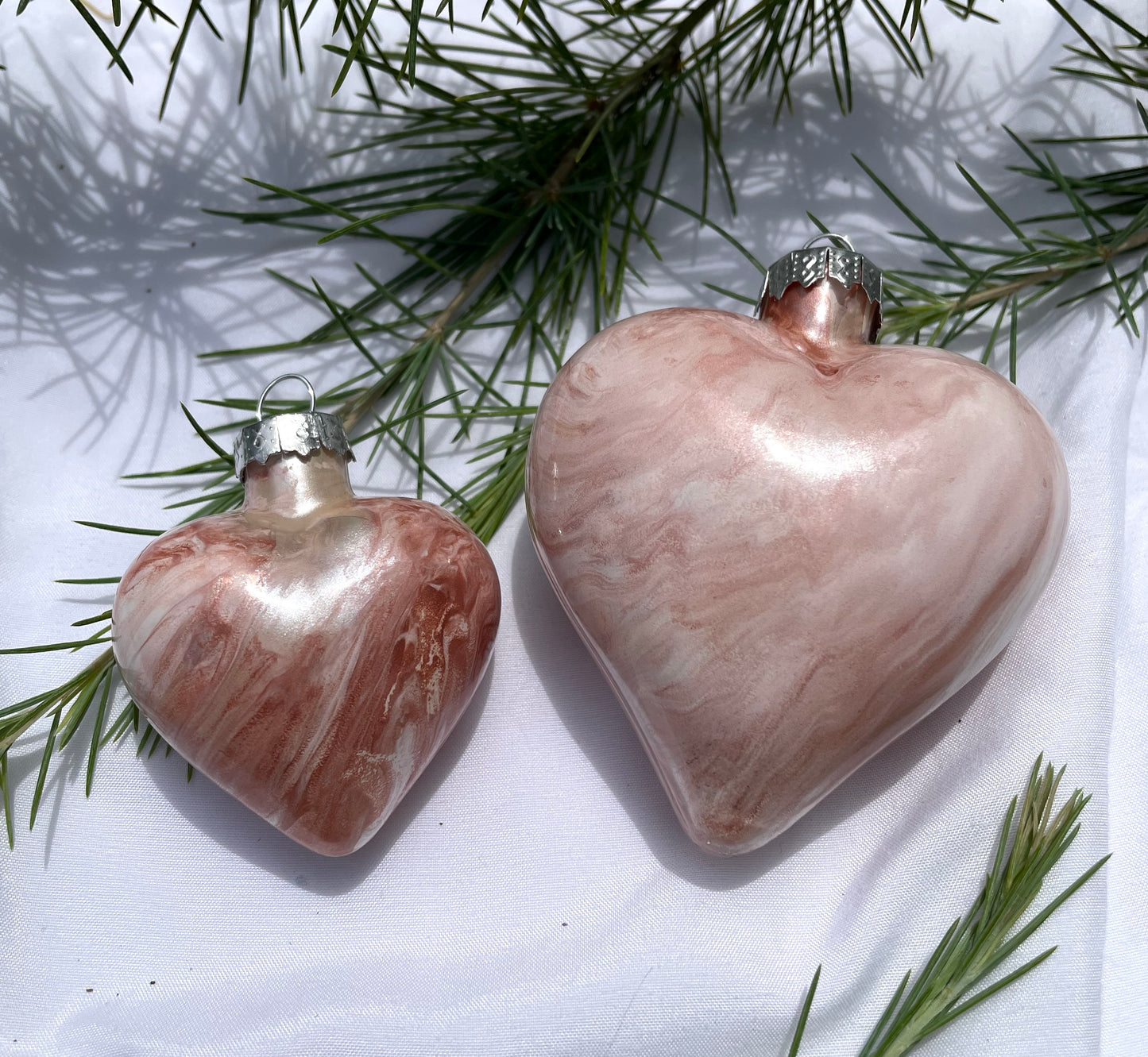 Rose All Day - Hand Painted Glass Baubles