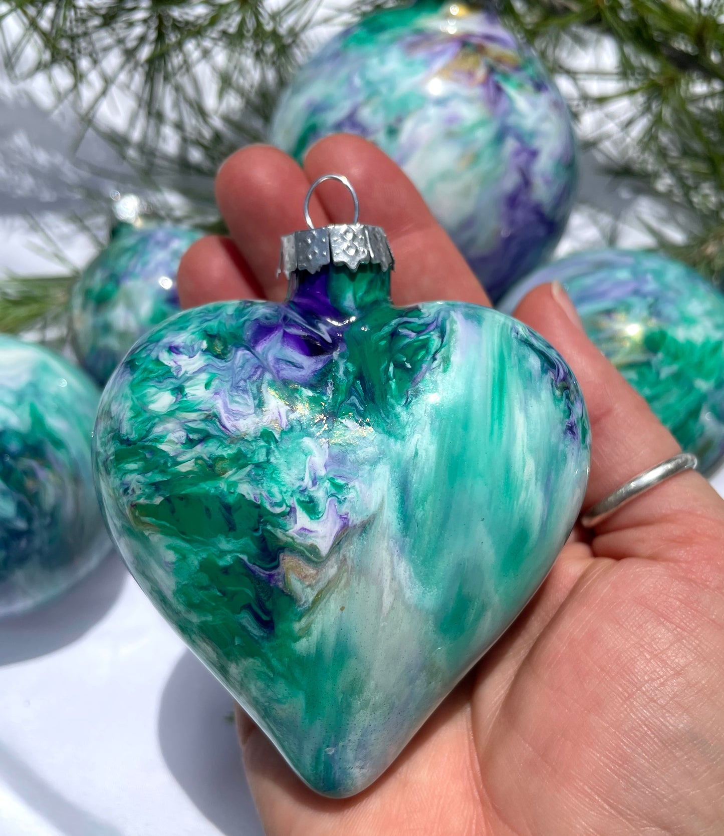 Sierra Woods - Hand Painted Glass Baubles