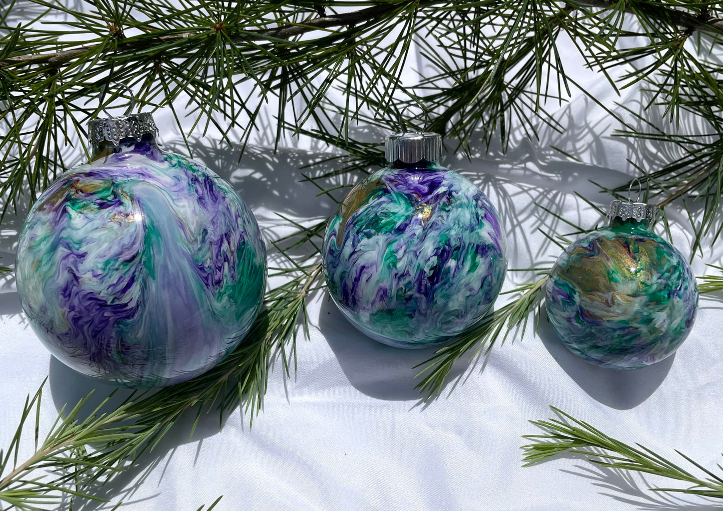 Sierra Woods - Hand Painted Glass Baubles