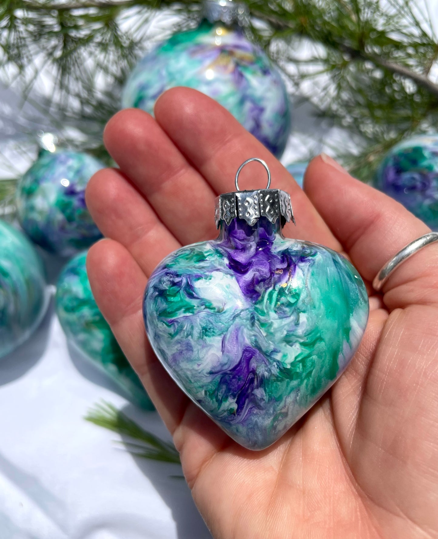 Sierra Woods - Hand Painted Glass Baubles